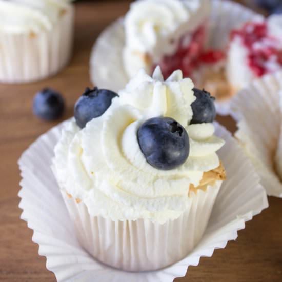 Stuffed Angel Food Cupcakes