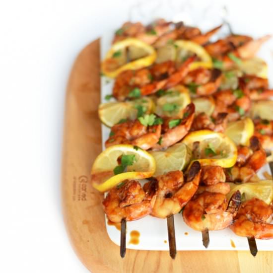 Lemon Lime Asian Shrimp Kebabs