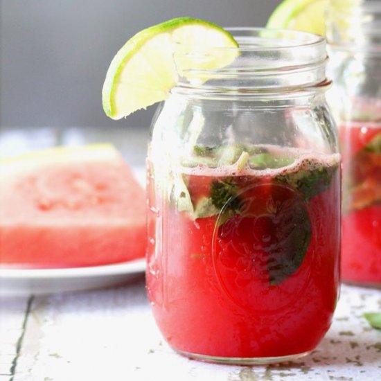 Lime Basil Watermelon Cooler