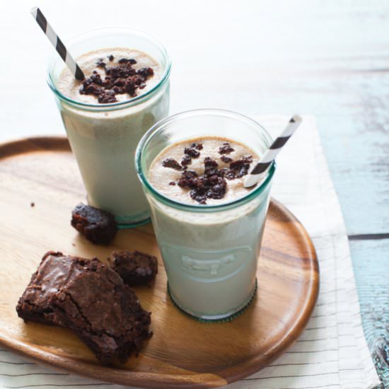 Peanut Butter & Brownie Milkshakes