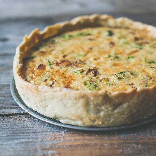 Quiche with Broccoli and Bacon