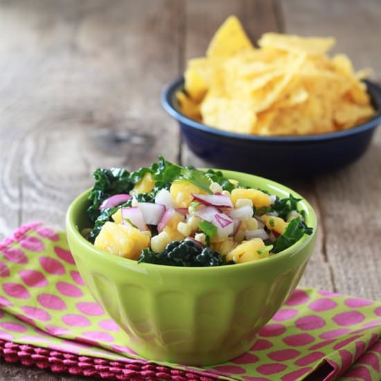 Pineapple, Corn, & Kale Salsa