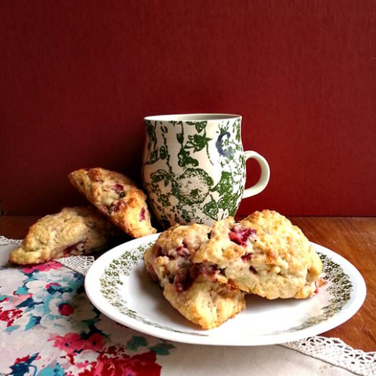 Strawberry Basil Buttermilk Scones