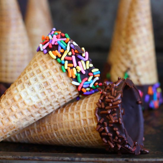 Chocolate Dipped Cones