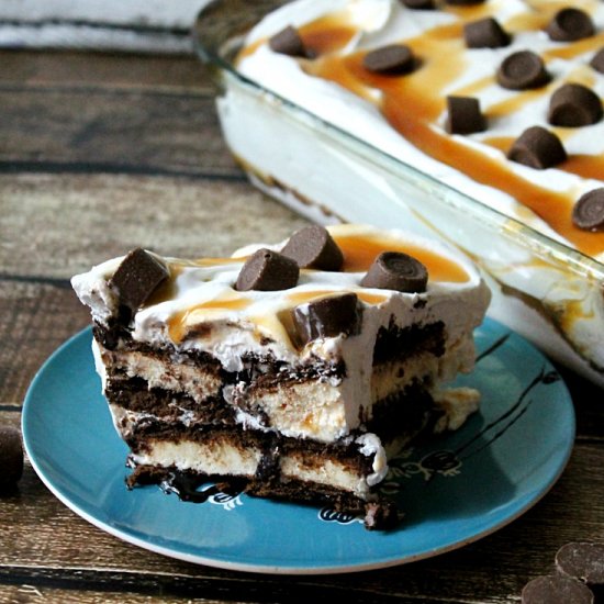 Caramel Ice Cream Sandwich Cake