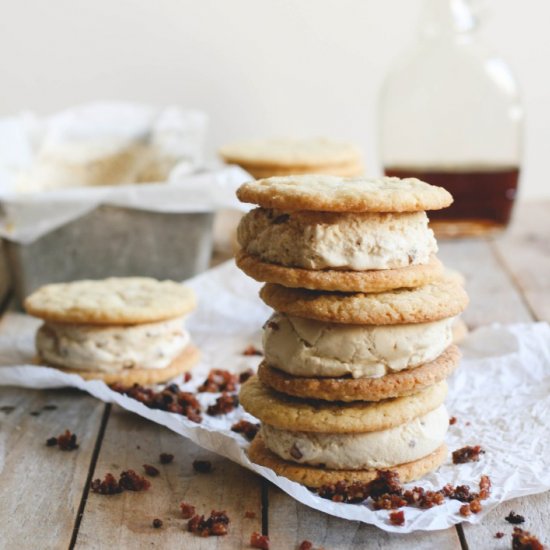 Maple Bacon Ice Cream Sandwiches