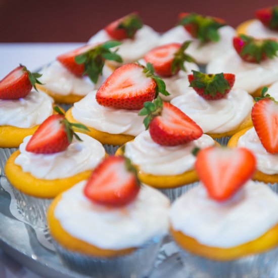 Berry Mascarpone Filled Cupcakes