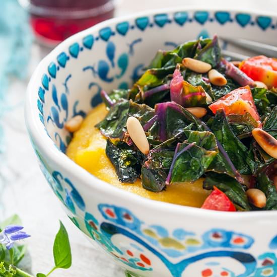 Mediterranean Kale and Polenta