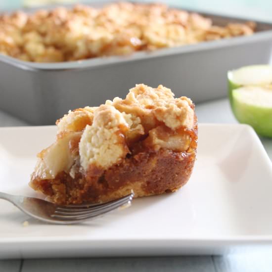 Salted Caramel Apple Crumble Bars.