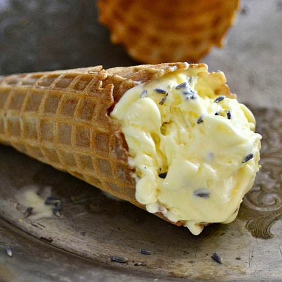 Honey lavender ice cream