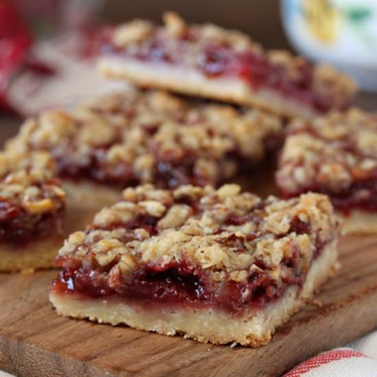 Strawberry Basil Crumb Bars