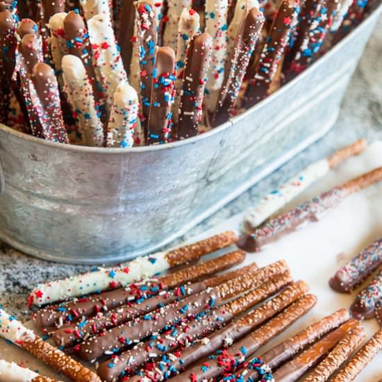 Chocolate Pretzel Sparklers