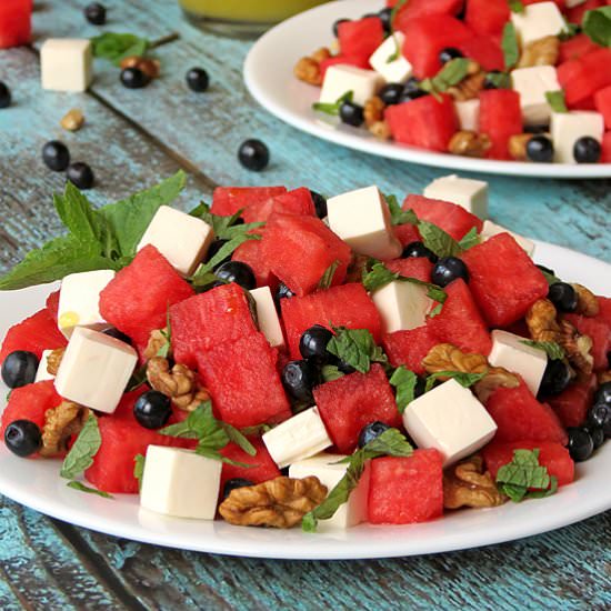 Blueberry Watermelon Feta Salad