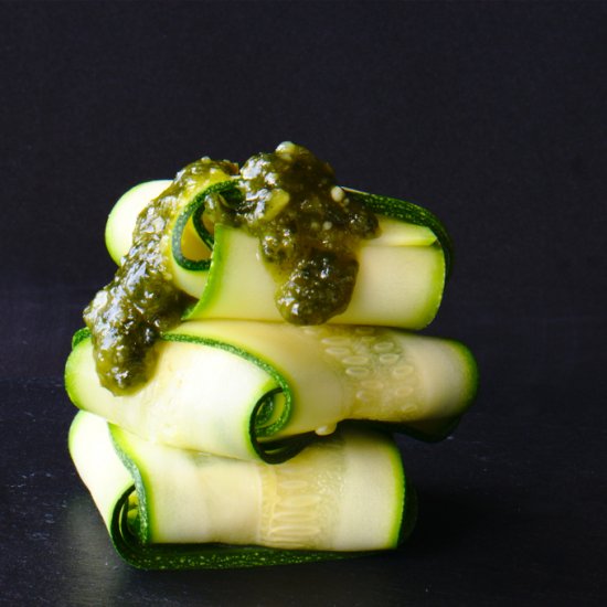 Mascarpone ravioli with zucchini