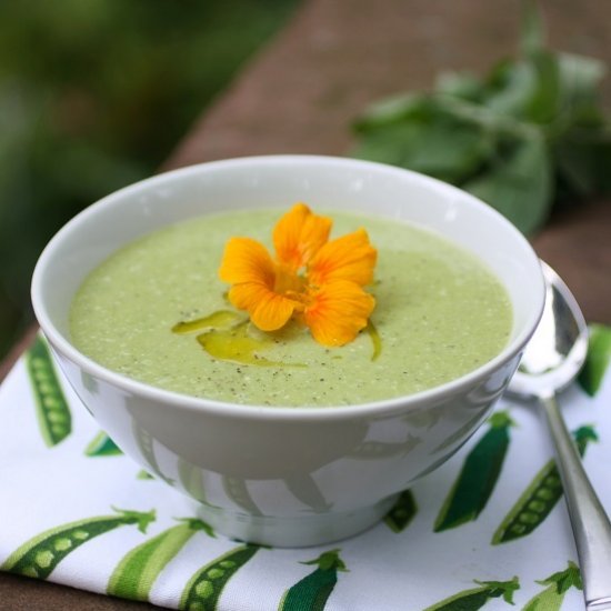 Chilled, Mint, Pea and Coconut Soup