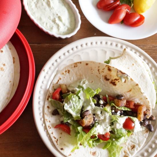 Black Bean and Potato Tacos