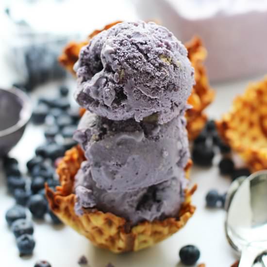 Blueberry Butter Cookie Gelato