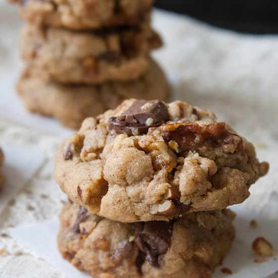 Candied Pecan Almond Butter Cookies