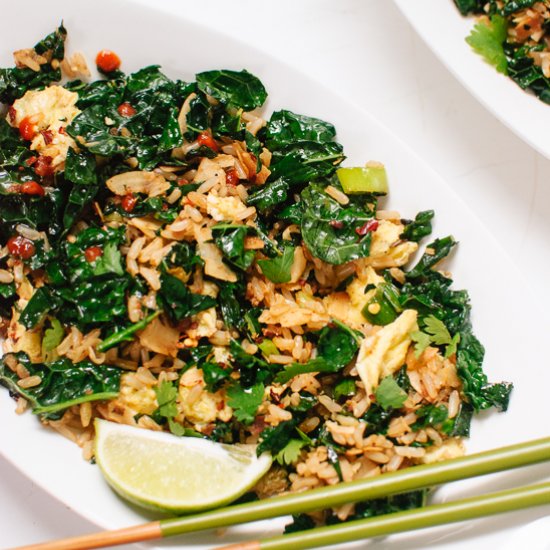 Spicy Kale and Coconut Stir Fry