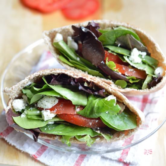 Tomato Salad Pita Pockets