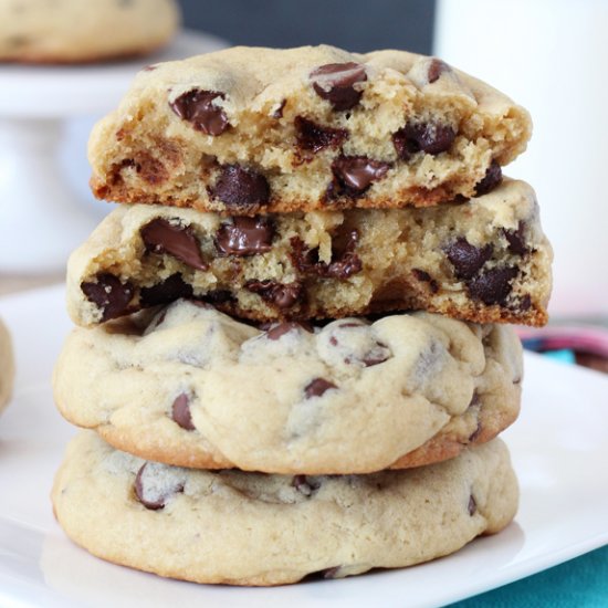 Thick, Chewy Chocolate Chip Cookies