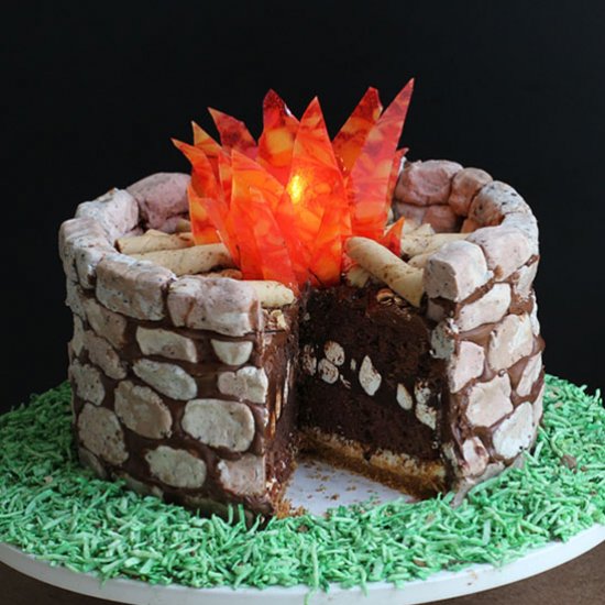 Fire Pit S’mores Cake