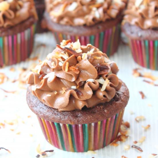 Chocolate Coconut Cupcakes