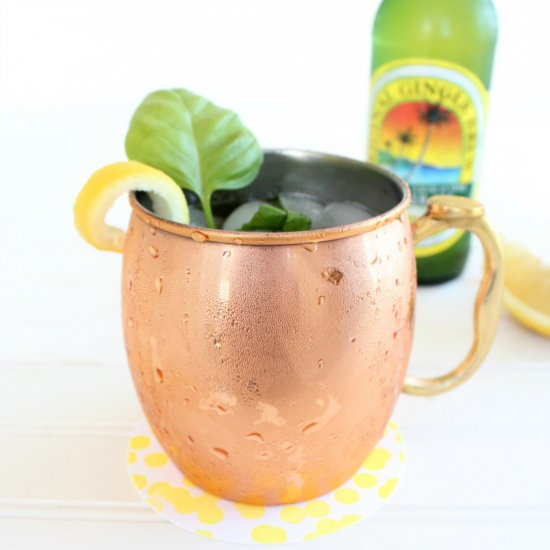 Peach Basil Moscow Mule