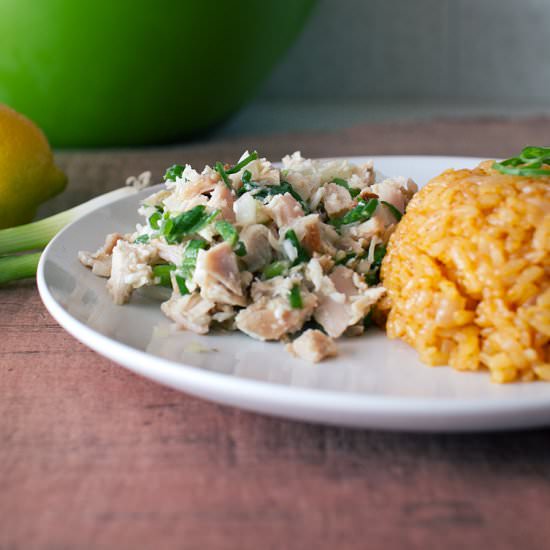 Chicken Kelaguen and Red Rice