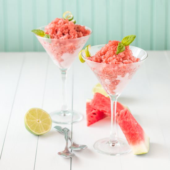 Watermelon & Basil Granita