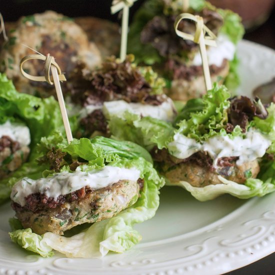 Lettuce Wrapped Turkey Sliders