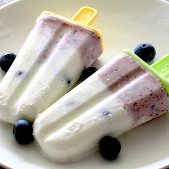 Blueberry Coconut Ice Cream Pops