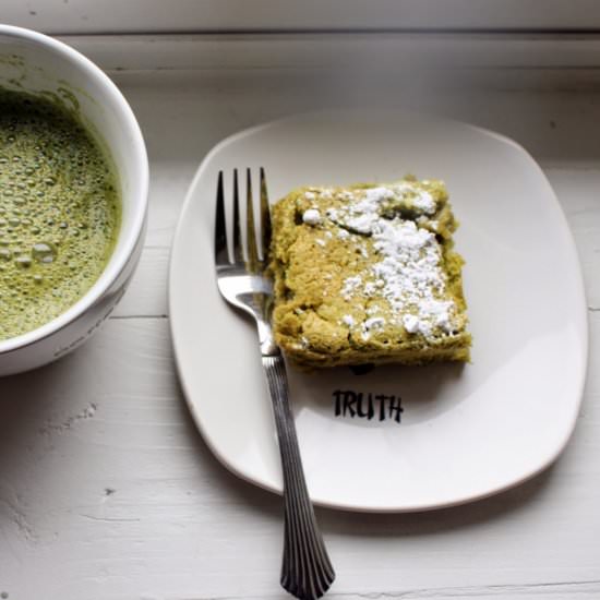 Green Tea Matcha Custard Cake