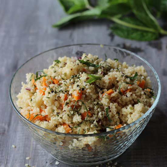 Hemp seed and mint tabbouleh