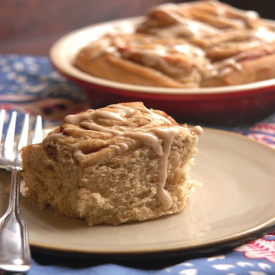 Maple Banana Cinnamon Rolls