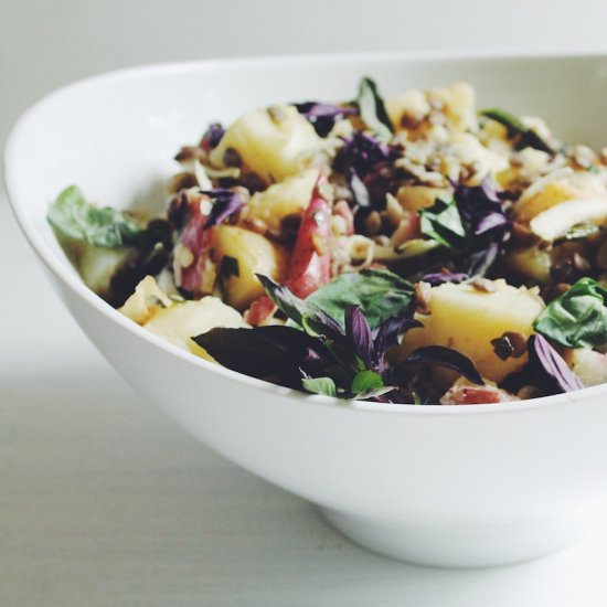 Herby Potato Salad w Thai Basil