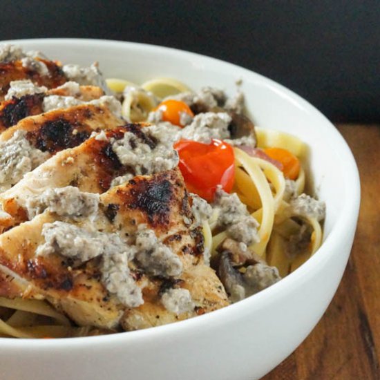 Fettuccine with Mushroom Sauce