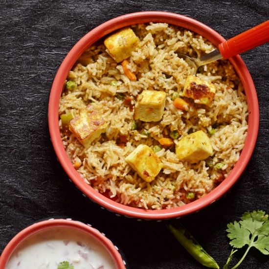 Paneer butter masala pulao