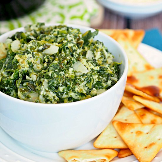 Skinny Parmesan Spinach Dip