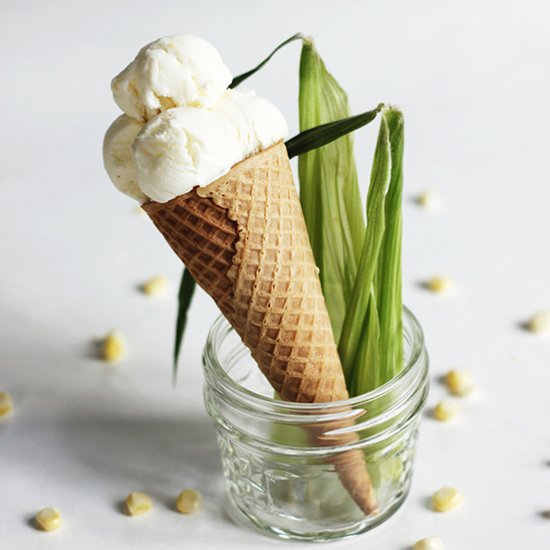 Sweet Corn Cilantro Ice Cream