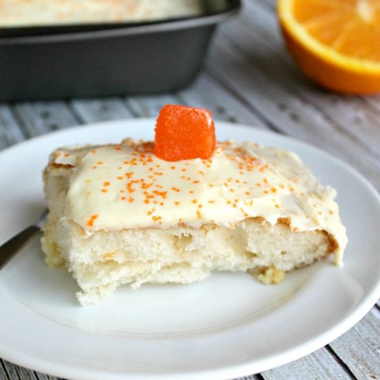 Orange Creamsicle Poke Cake