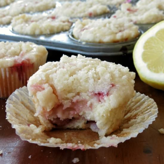 Strawberry Lemon Crumb Muffins