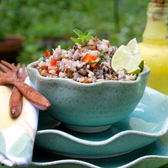 Sprouted Forbidden Rice Salad