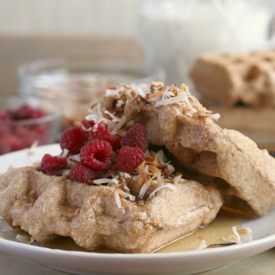 Whole Grain Coconut Waffles