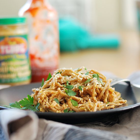 Garlic Peanut Soba Noodles