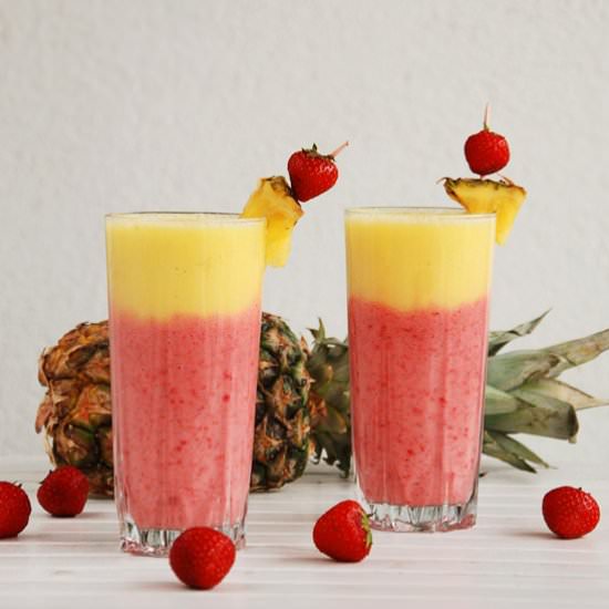 Pineapple and Strawberry Smoothie