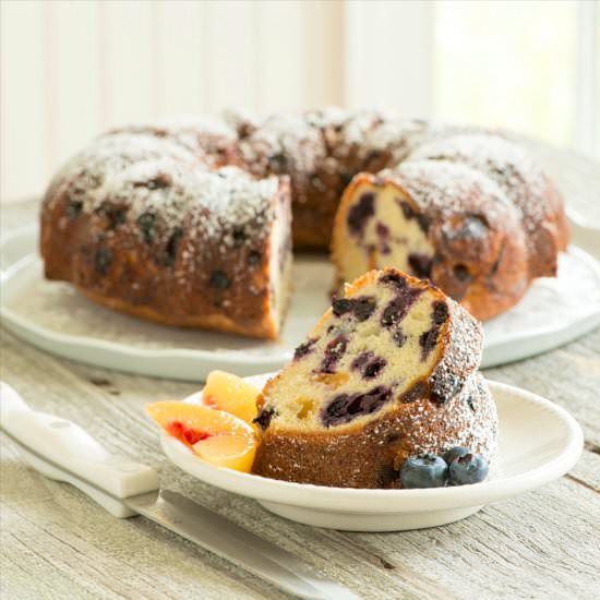 Blueberry Peach Pound Cake