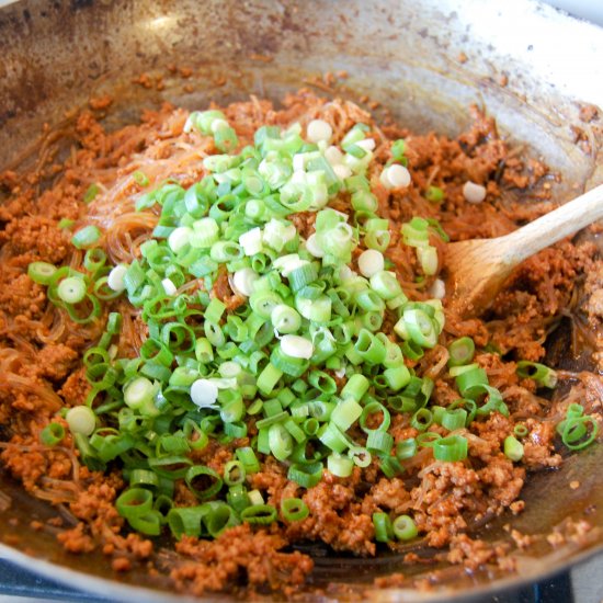 Sichuan Noodles with Ground Beef