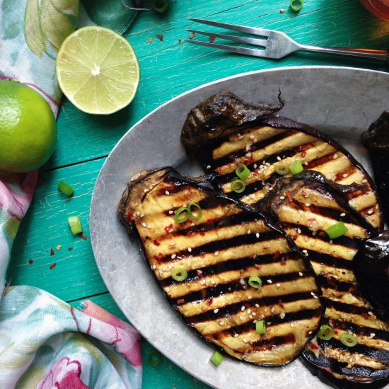 Lime and Sesame Grilled Eggplant