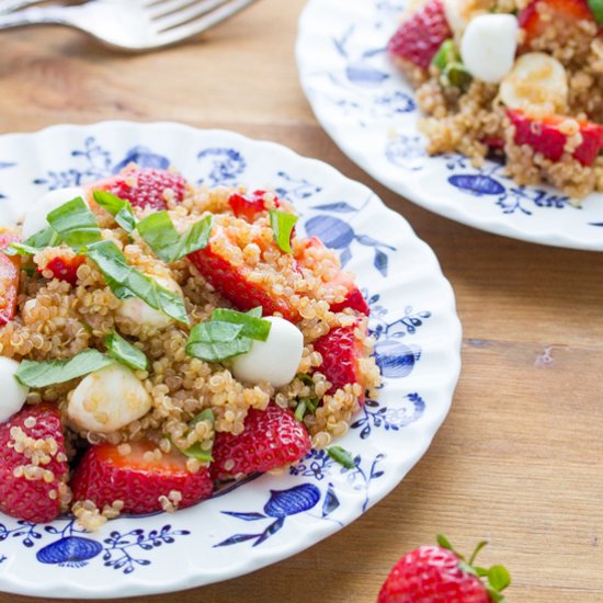 Strawberry Quinoa Caprese Salad